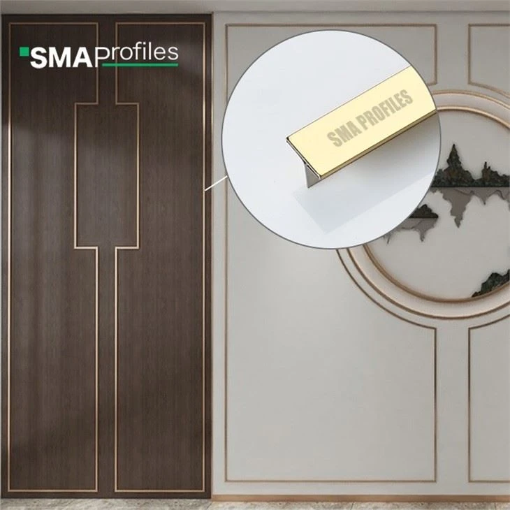 Gold Stainless T Shape Tile Trim