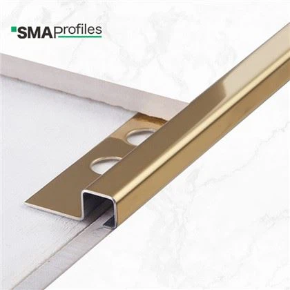 Επένδυση άκρων πλακιδίων από ανοξείδωτο χάλυβα